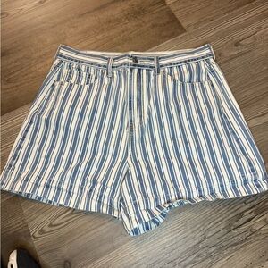 American Eagle Striped Mom Jean Short